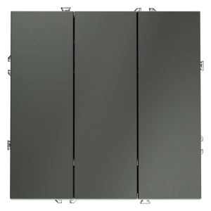 Выключатель трехклавишный встраиваемый Voltum S70 Титан VLS030106