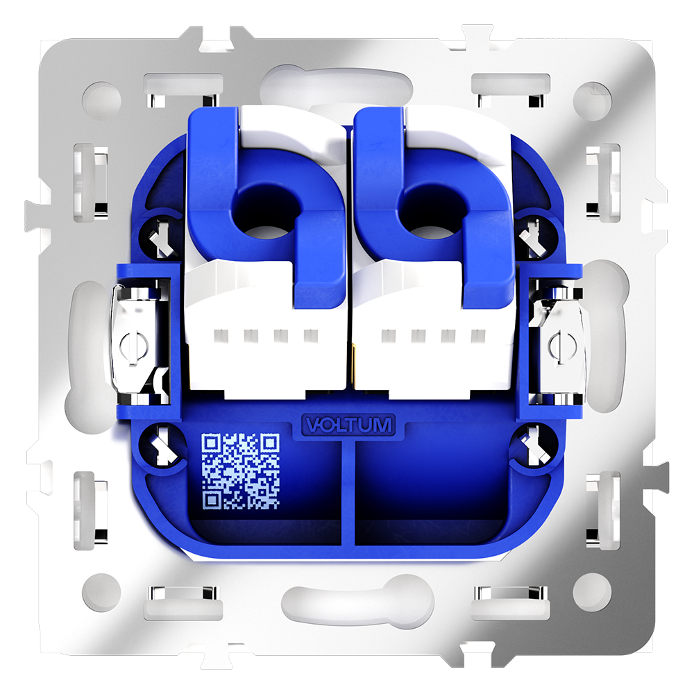 Розетка встраиваемая двойная Ethernet Voltum S70 RJ45+RJ45 Cat.6 Белый Глянцевый VLS060201 — изображение 3