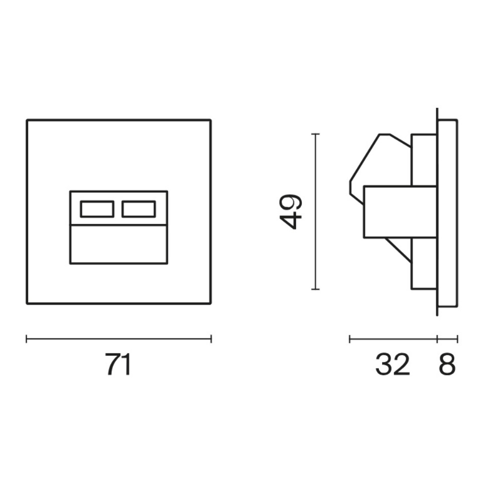 Розетка встраиваемая двойная Ethernet Voltum S70 RJ45+RJ45 Cat.6 Белый Глянцевый VLS060201 — изображение 6