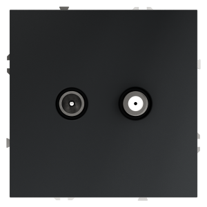 Розетка встраиваемая TV-SAT Voltum S70 оконечная Графит VLS060407