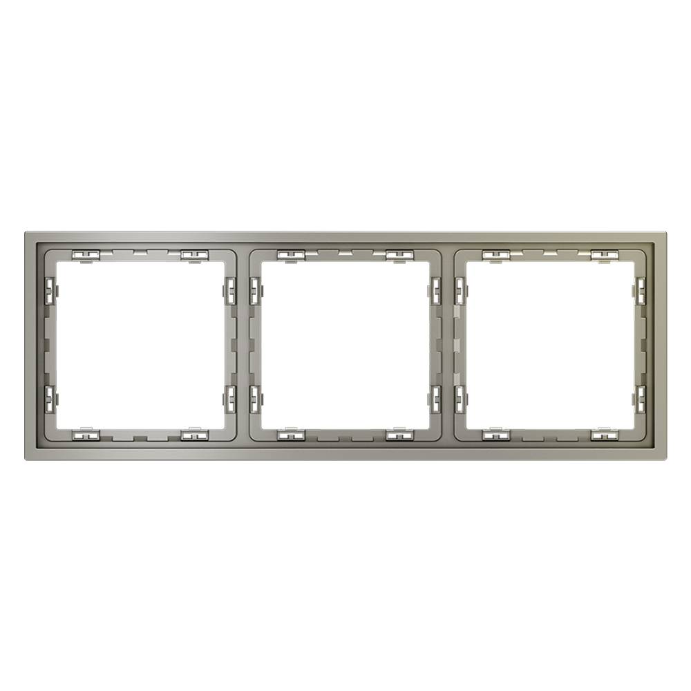 Рамка пластиковая Voltum S70 на 3 поста Шелк глянцевый VLS100304