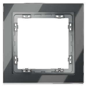 Рамка стеклянная Voltum S70 на 1 пост Графит глянцевый VLS110107