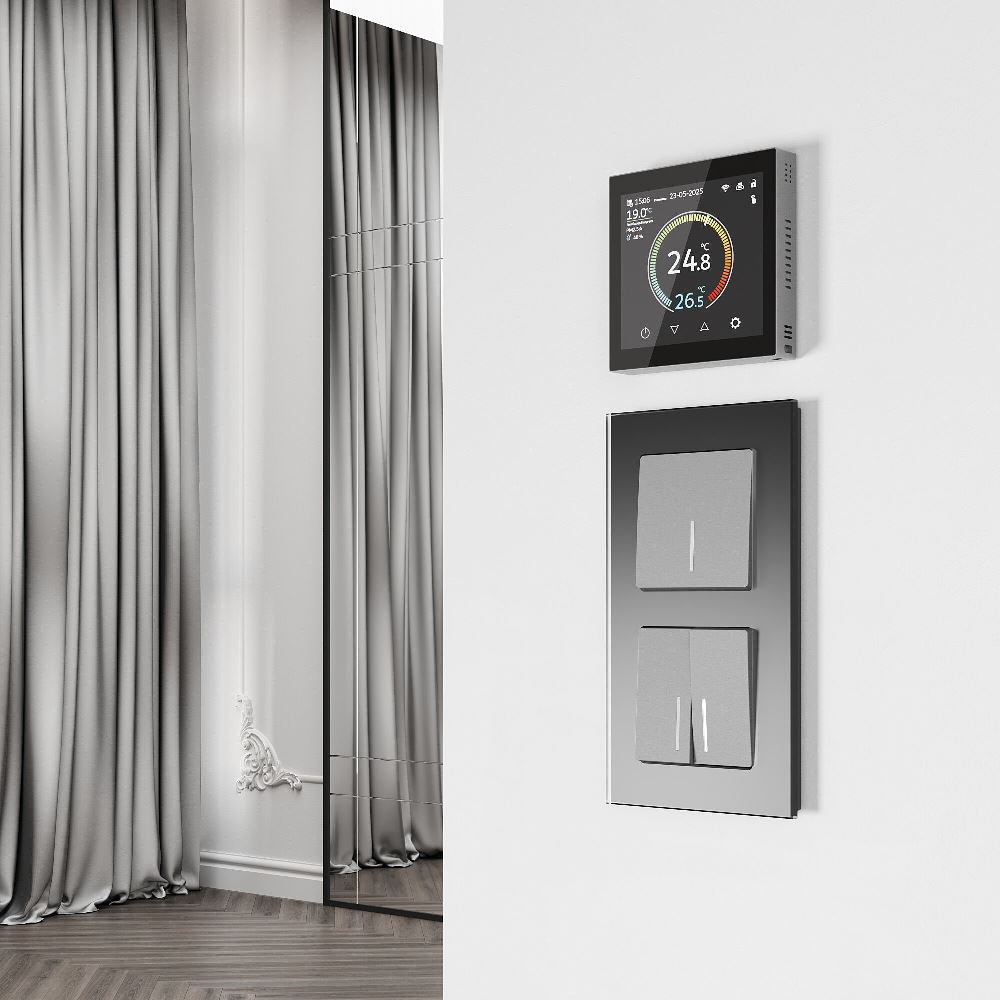 Умный сенсорный терморегулятор Werkel для теплого пола с Wifi и LCD дисплеем Черный W1851108 — изображение 3